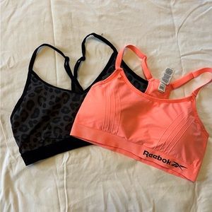 Reebok sports bra, Athletic sports bra, both size large pre owned